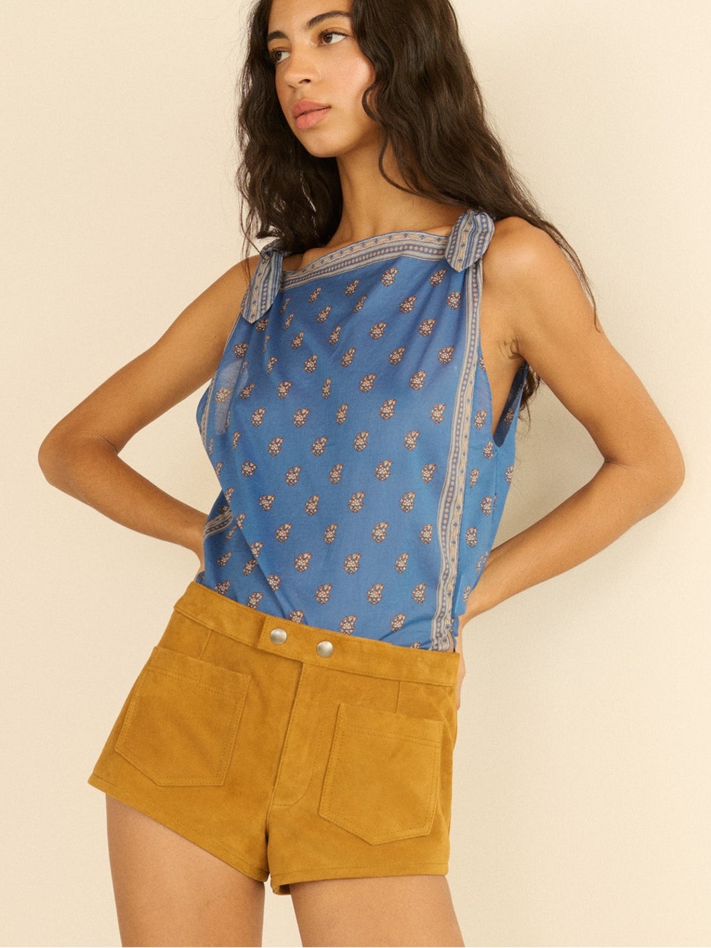 DÔEN NWOT Amalia top in the Eartha Paisley print - Picture 4 of 12